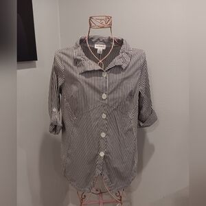 Striped Button-Up Shirt